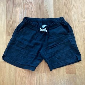 Alex Crane Black Linen Shorts size M